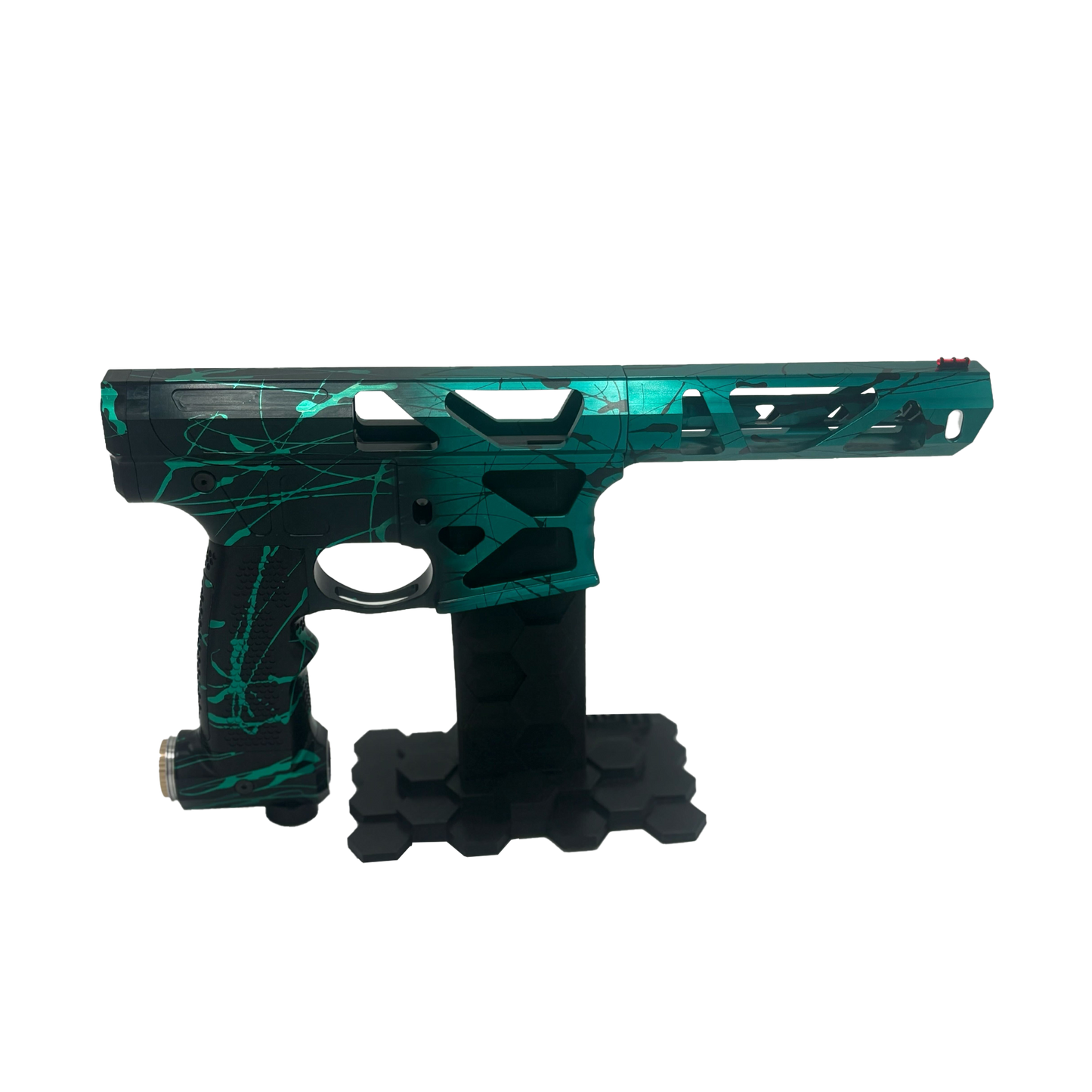 Oracle 1 - Teal-to-Black Fade w/ Teal/Black Splatter