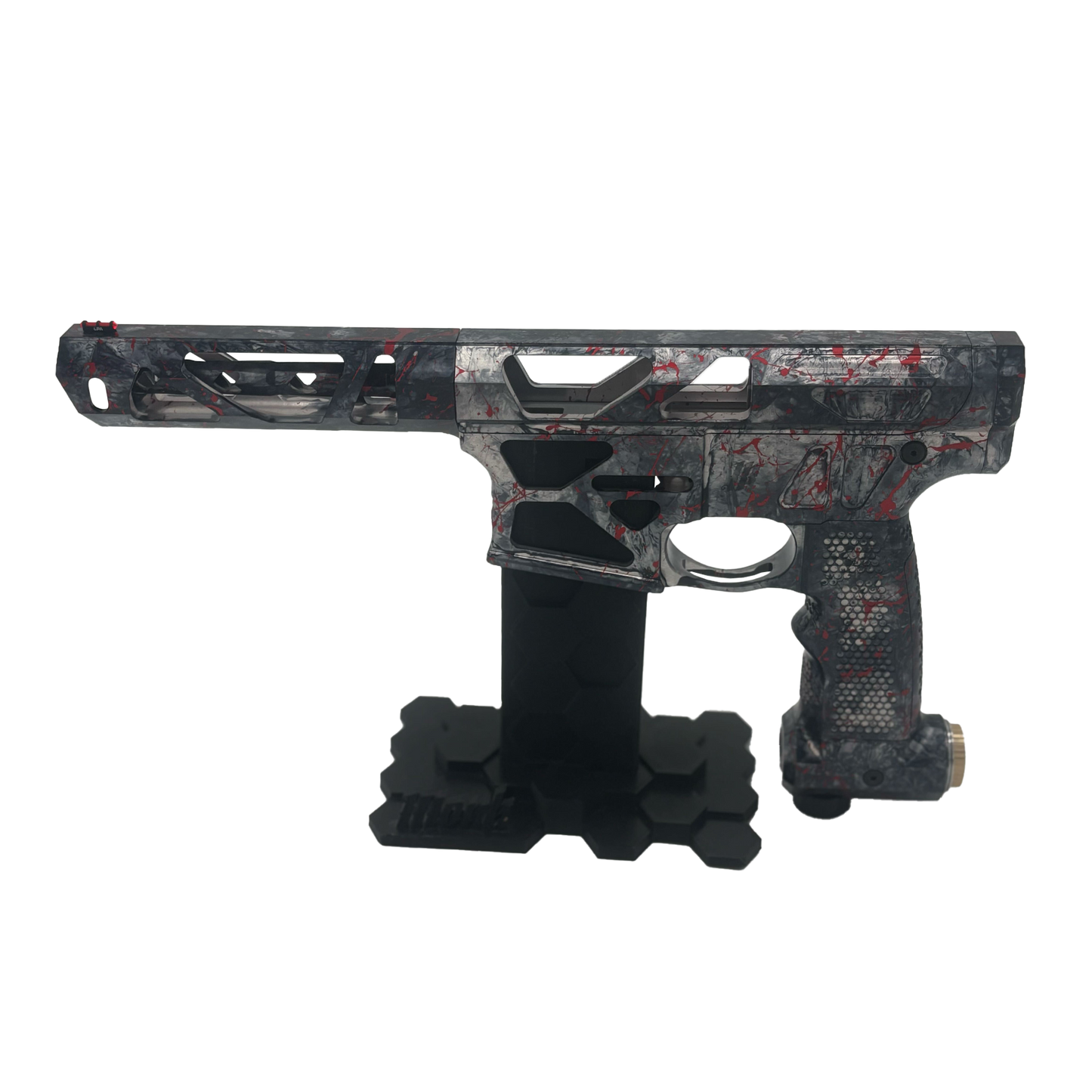 Oracle 1 - Silver Marble w/ Red Blood Splatter