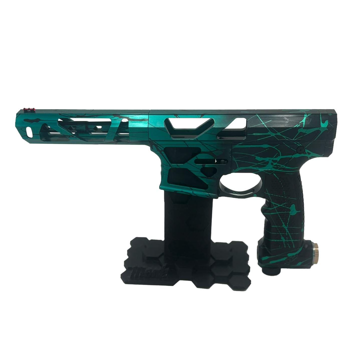 Oracle 1 - Teal-to-Black Fade w/ Teal/Black Splatter