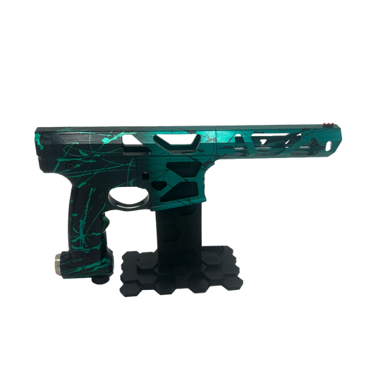 Oracle 1 - Teal-to-Black Fade w/ Teal/Black Splatter