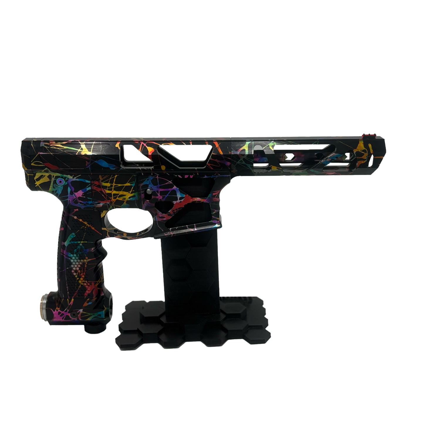 Oracle 1 - Black w/ Rainbow Splatter