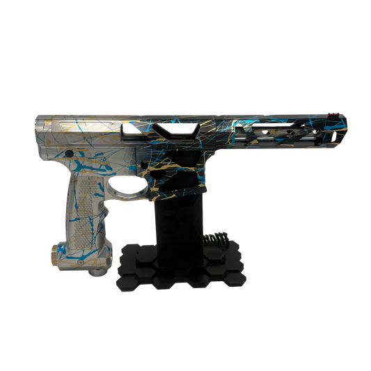 Oracle 1 - Silver/Black w/ Gold-Blue Splatter